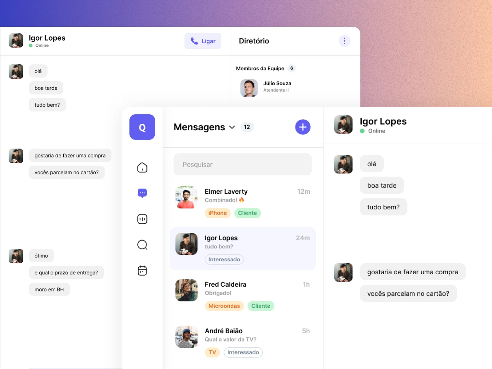 Atendimento omnichannel com agente de IA da Rogue
